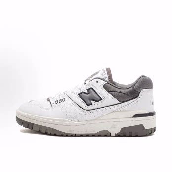 New Balance NB 550 低帮 复古篮球鞋 男女同款 白灰色
