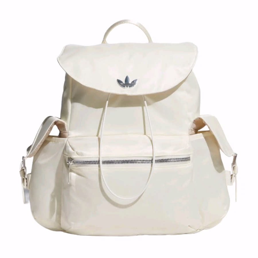 adidas originals 抽绳开合 双肩包 常规 女款 米白色