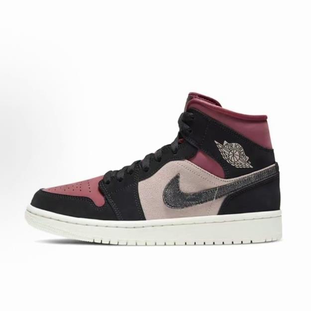 Jordan Air Jordan 1 mid 潮流 中帮 复古篮球鞋 女款
