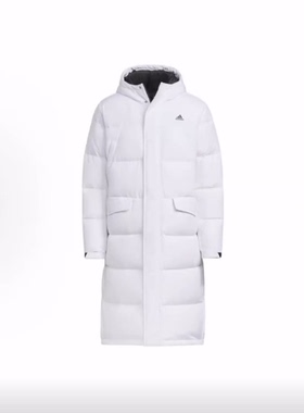 adidas LONG DOWN Puffy Jacket 连帽保暖长款羽绒服 男款