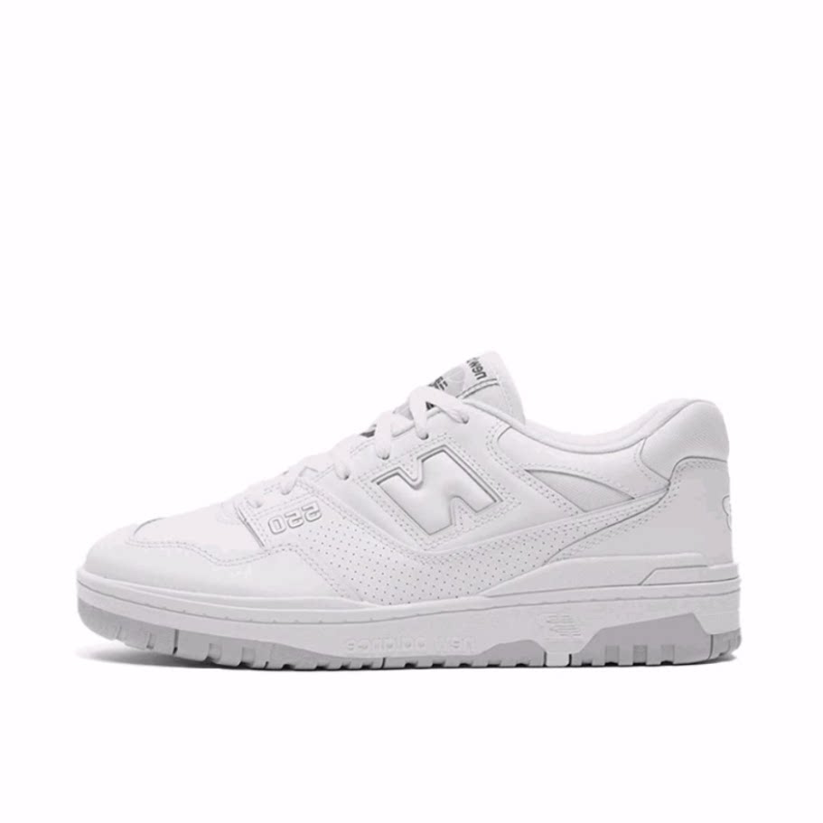 New Balance NB 550 舒适百搭 低帮 复古篮球鞋 男女同款 白灰