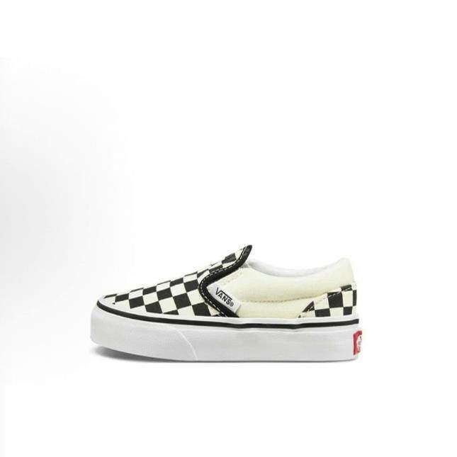 Vans 帆布 舒适一脚蹬 透气 低帮 儿童板鞋 黑白棋盘格 中小童,运动鞋new,板鞋,淘宝优惠券,粉丝福利购,淘宝优惠卷