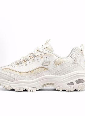 Skechers斯凯奇 D'LITES 1.0 fafa熊 网布低帮 老爹鞋 女款 白