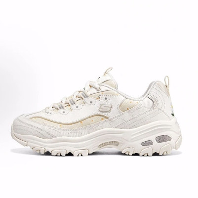 Skechers斯凯奇 D'LITES 1.0 fafa熊 网布低帮 老爹鞋 女款 白