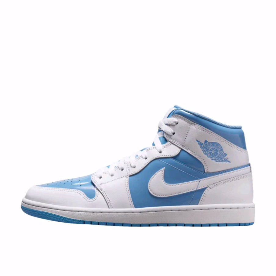 Jordan Air Jordan 1 Mid 中帮 复古篮球鞋 男款 白蓝,运动鞋new,篮球鞋,淘宝优惠券,粉丝福利购,淘宝优惠卷