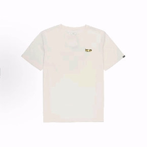 Vans 休闲运动卡通恐龙图案透气圆领短袖T恤 男款 米白色