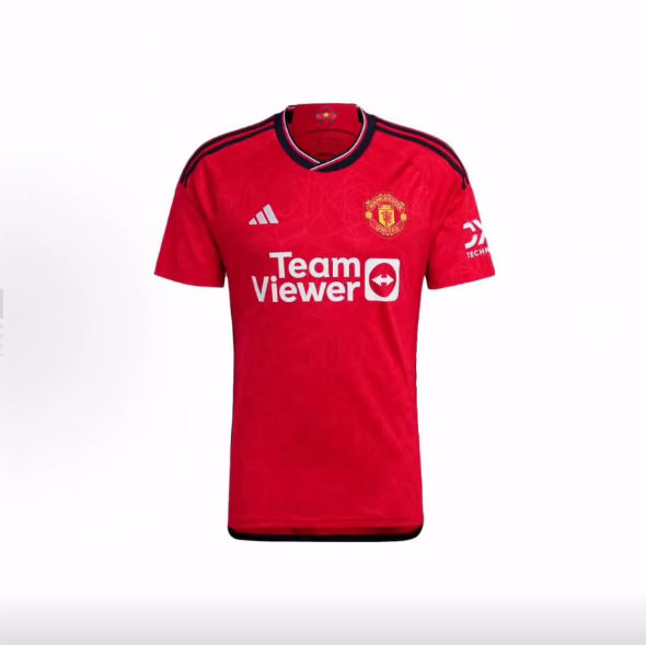 adidas V领 23-24赛季 曼联 主场足球衣 男款