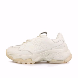 MLB Big Ball Chunky LT 人造革橡胶 低帮 老爹鞋 男女同款 白