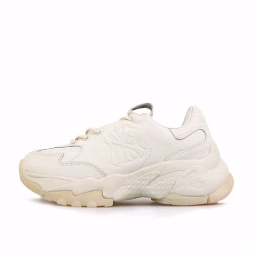 MLB Big Ball Chunky LT 人造革橡胶 低帮 老爹鞋 男女同款 白