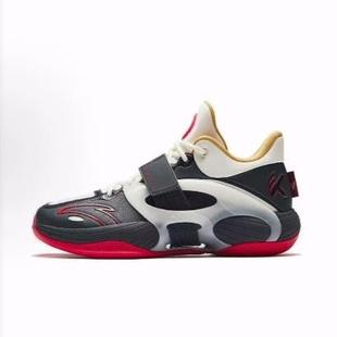 Anta安踏 水花5 V2 汤普森 减震透气 中帮 篮球鞋 男款 黑白色