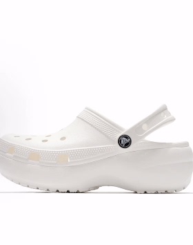 Crocs卡骆驰 Classic Platform Clog EVA  洞洞鞋 女款 白色