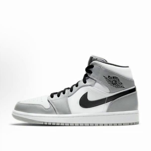 Jordan Air Jordan 1 Mid 'Light Smoke Grey 复古篮球鞋 男款