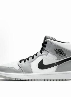 Jordan Air Jordan 1 Mid 'Light Smoke Grey 复古篮球鞋 男款