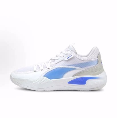 PUMA彪马 Court Rider 1.0 Team 低帮 实战篮球鞋 男款 白蓝