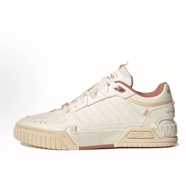 adidas neo D-PAD 防滑耐磨轻便 低帮 板鞋 男女同款 米黄