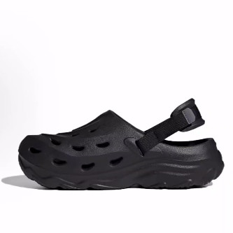 adidas MAXXCLOG 厚底舒适休闲 洞洞鞋 男女同款 黑灰