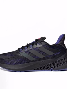 adidas 4D FWD Pulse 厚底运动  低帮跑步鞋 男款 黑紫色