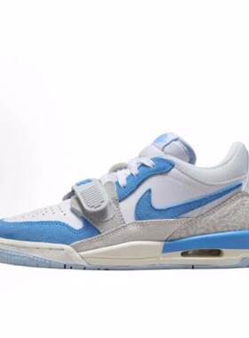 Jordan Legacy 312 AIR JORDAN 低帮 儿童篮球鞋 白蓝色 男女同款