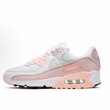 Nike Air Max 90 Washed Coral 复古 低帮 休闲跑步鞋 女款 粉白