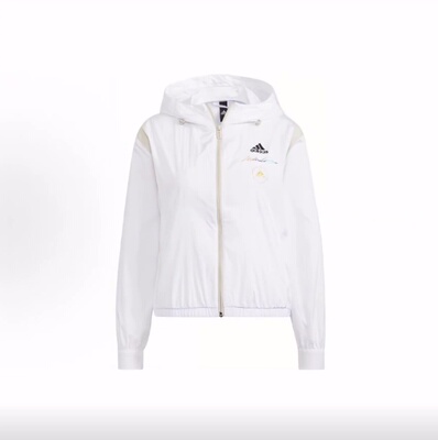 adidas Ust Wb Logo微标印花运动梭织连帽夹克 女款