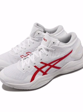 ASICS Gel-burst 27 圆头系带 耐磨 低帮 篮球鞋 男女同款 白红
