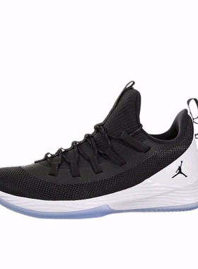 Jordan Ultra Fly 2 low 潮流 轻质 低帮 复古篮球鞋 男款 黑白