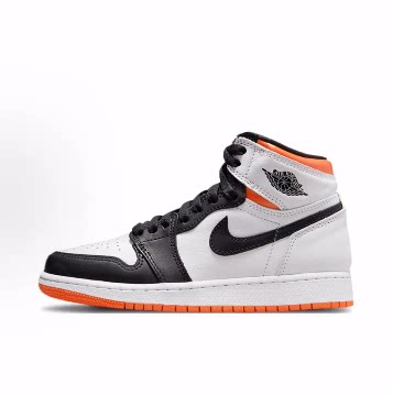 Jordan Air Jordan 1 etro  减震耐磨 高帮 儿童篮球鞋 黑白橙