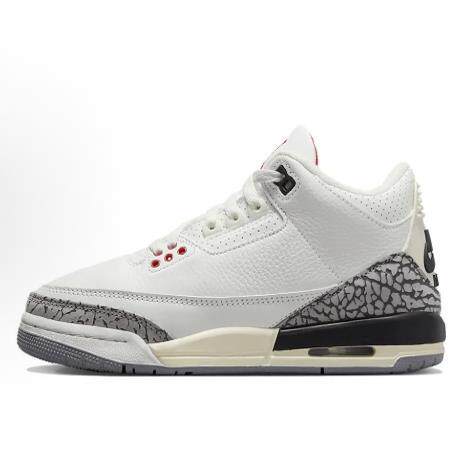 Jordan Air Jordan 3 Retro  皮革 中帮儿童篮球鞋 青少年