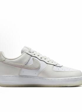 Nike Air Force 1 绒面革 low 低帮 板鞋 男款 白米FN5832-100