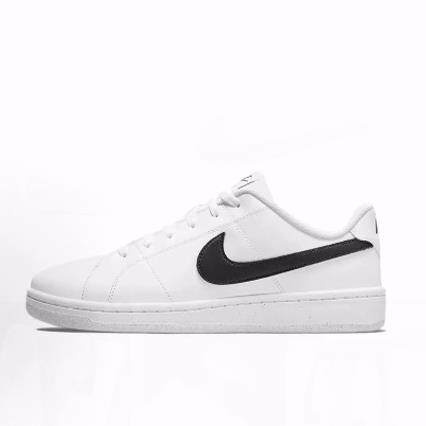 Nike Court Royale 2 耐磨轻便低帮 板鞋 男款 白黑色 可回收材料