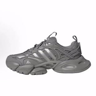 adidas XLG RUNNER DELUXE低帮 休闲城市通勤跑步鞋男女同款 灰色