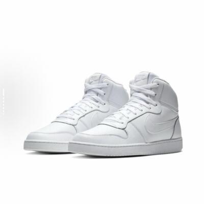 Nike EBERNON Mid 街头风 中帮 板鞋 男款 纯白AQ1773-100