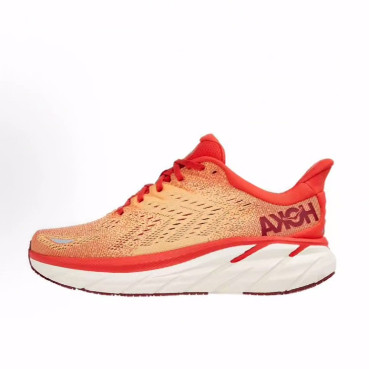 HOKA ONE ONE Clifton 8 公路 减震 低帮 跑步鞋 男款 炽热橙