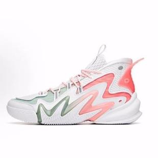 Anta安踏 狂潮2 高帮 实战篮球鞋 男款 白粉绿