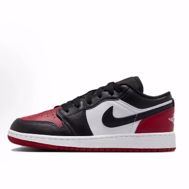 Jordan Air Jordan 1 GS 舒适运动轻便 耐磨 低帮儿童篮球鞋 黑红