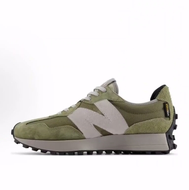 New Balance NB 327 舒适百搭 皮革 低帮跑步鞋 男款 绿色
