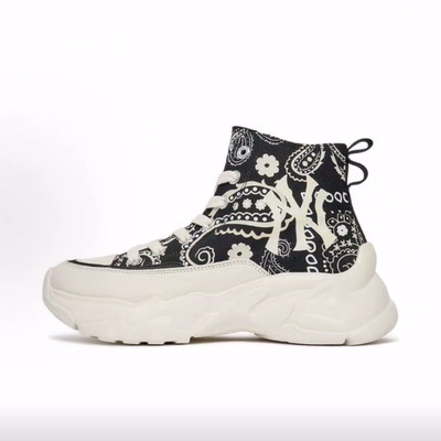 MLB Chunky High Light Paisley 高帮 帆布鞋 男女同款