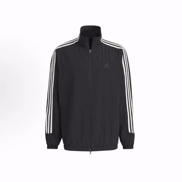 adidas 3-Stripes 复古运动柔软舒适休闲运动防水夹克 男女同款