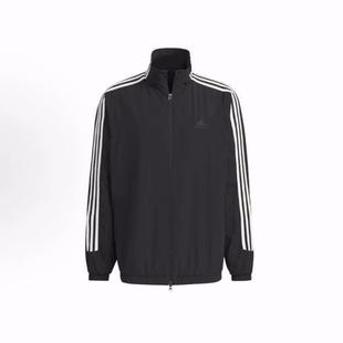 adidas 3-Stripes 复古运动柔软舒适休闲运动防水夹克 男女同款