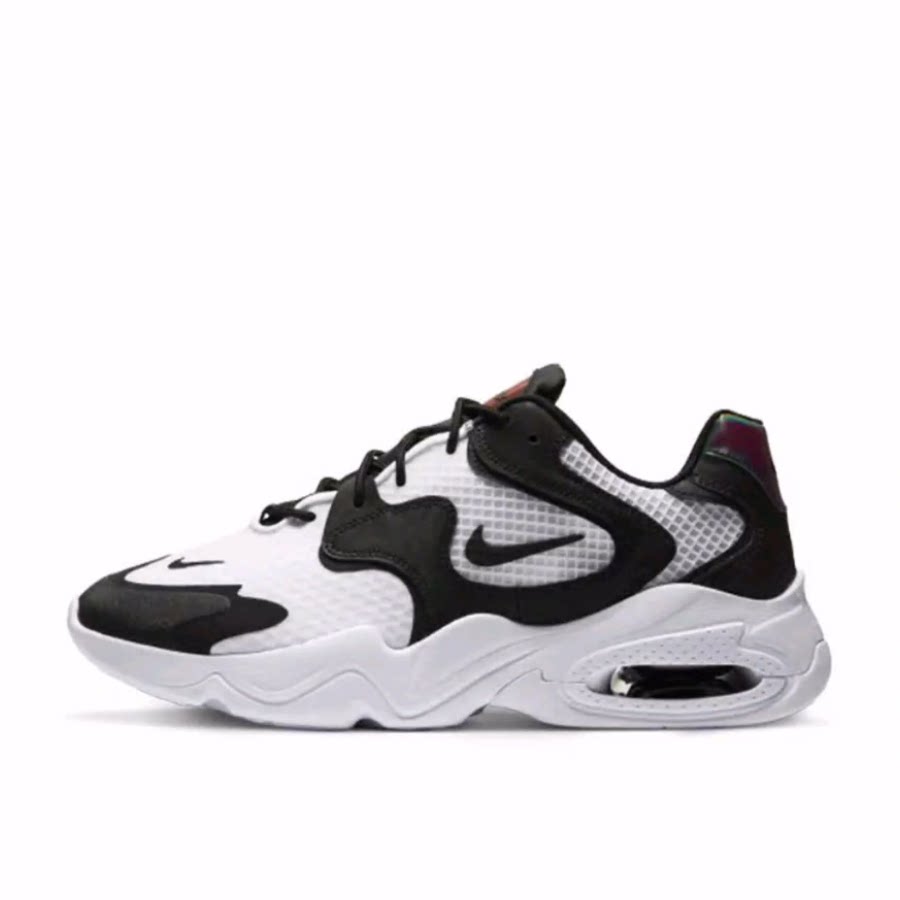 Nike Air Max 2X 复古运动 低帮 气垫 休闲跑步鞋 男款 黑白