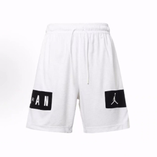 Jordan Dri-FIT 撞色速干针织篮球休闲短裤 男款 白色
