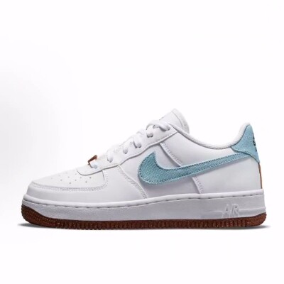 Nike Air Force 1 LV8 1 经典运动 耐磨 低帮 儿童板鞋 黑曜石色