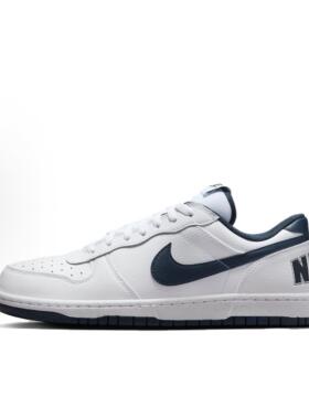 Nike Big Low 简约百搭 低帮 板鞋 男女同款 白蓝色355152-140