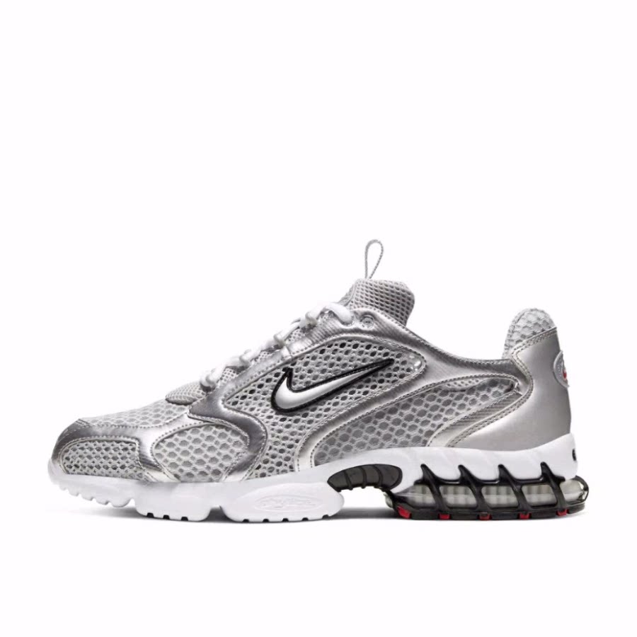 Nike Air Zoom 运动液态银 低帮 生活休闲鞋 男款 银色