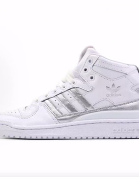 adidas originals FORUM Mid 运动 中帮 板鞋 女款 白