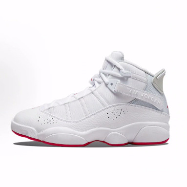 Jordan Air Jordan 6 Rings 减震耐磨 高帮 复古篮球鞋 男款 白色