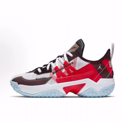 Jordan One Take 1 舒适休闲 耐磨 低帮 儿童篮球鞋 红黑蓝