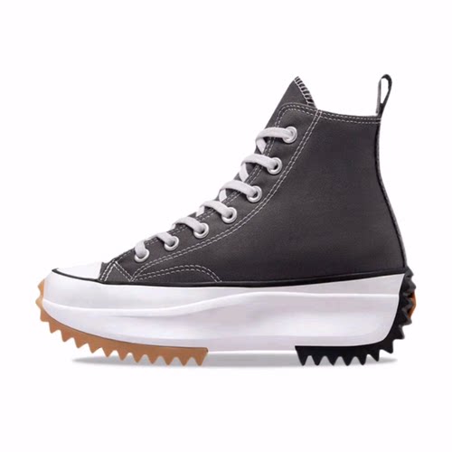 Converse Run Star Hike 厚底休闲 高帮 帆布鞋 男女同款 灰色