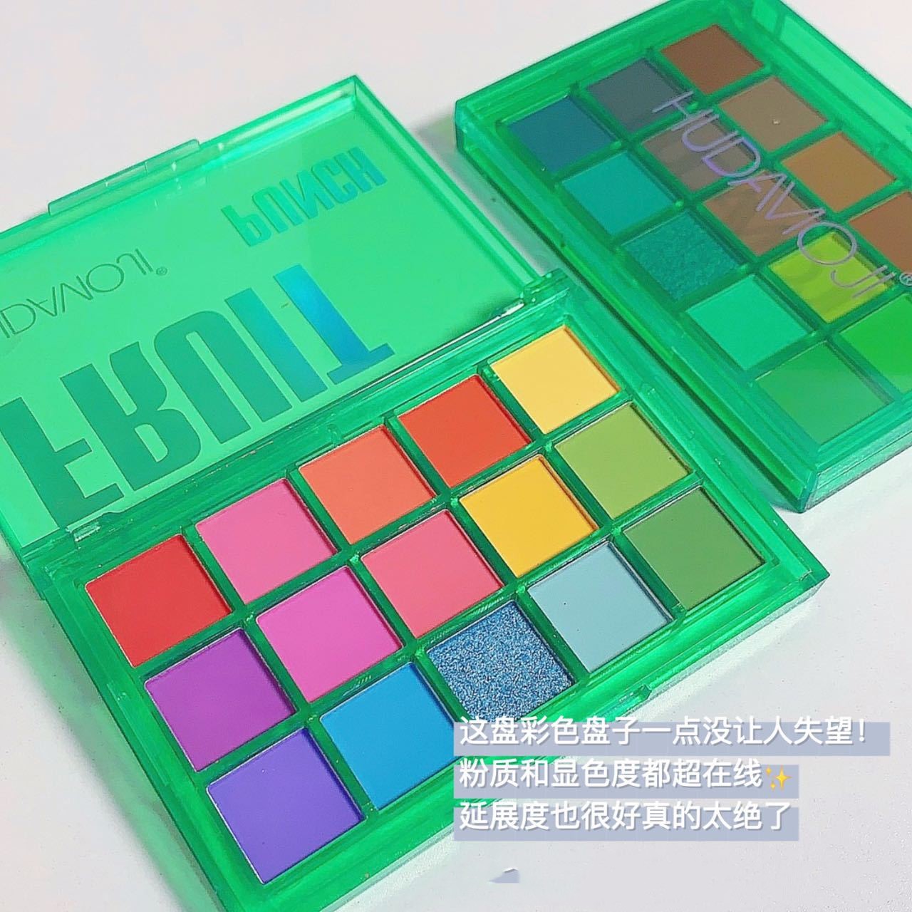 人偶食玩 上妆色粉树脂粘土 黏土15色眼影盘绿色果汁马卡龙彩色系