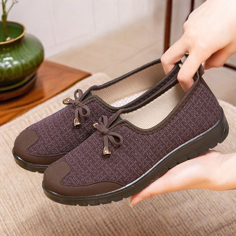 老北京布鞋一脚蹬妈妈鞋民族风